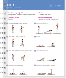 Entrena 4 días a la semana